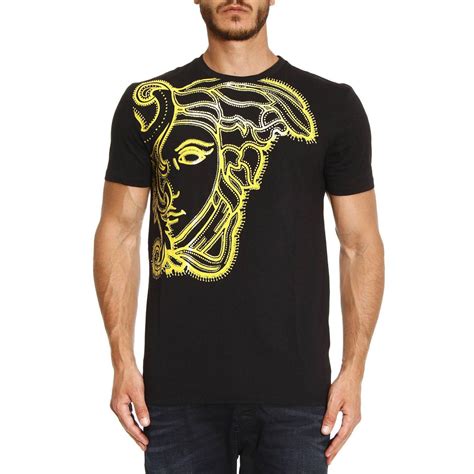 mens versace t shirt black